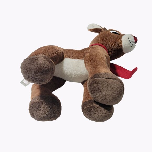Rudolph The Red Nosed Reindeer Christmas Plush Red Scarf Stuffed Animal Toy - Picture 4 of 6